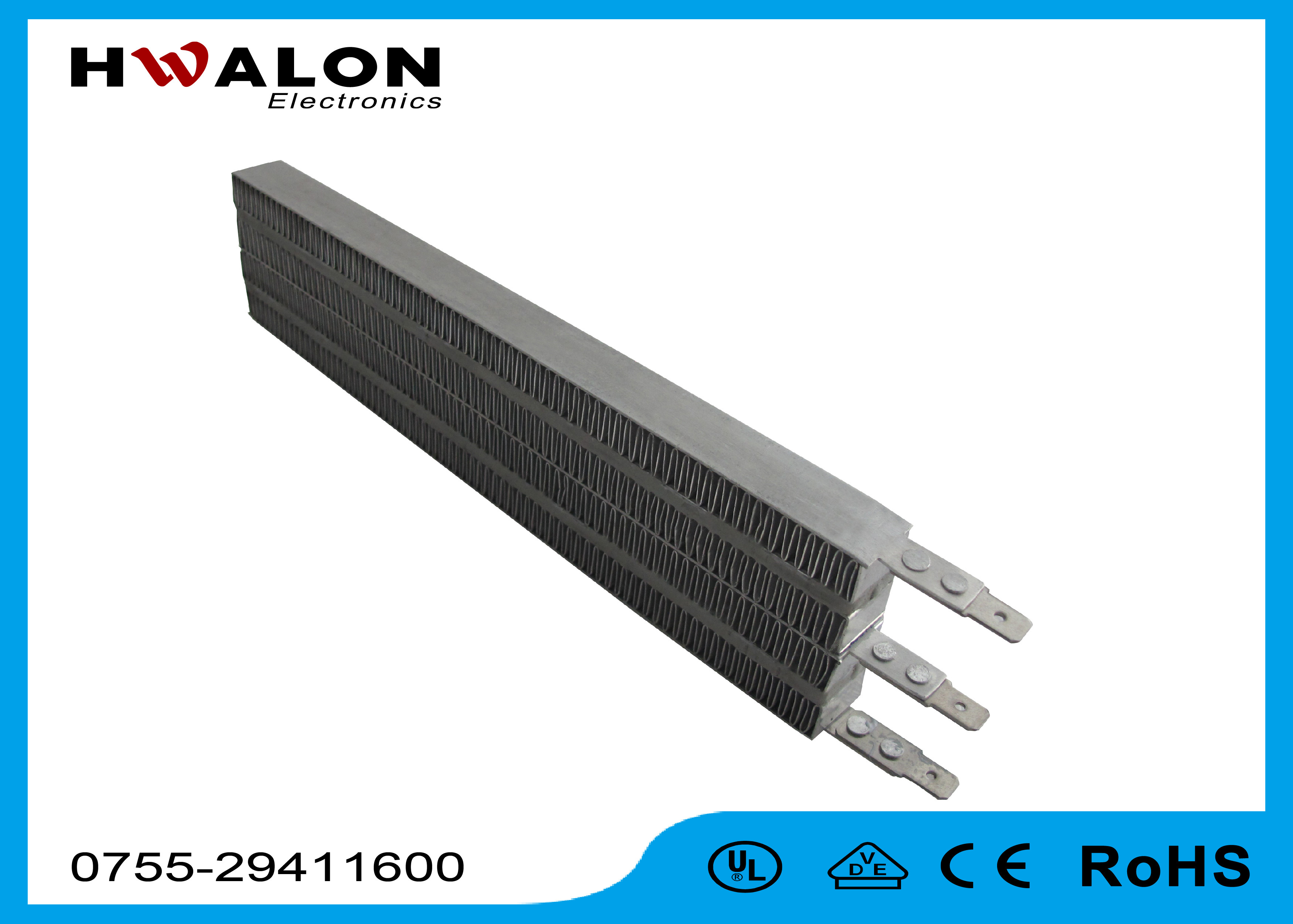 2300W 240V 88 * 97 * 15mm PTC Ceramic Air Heater , Electric PTC Heater For Biology Heating