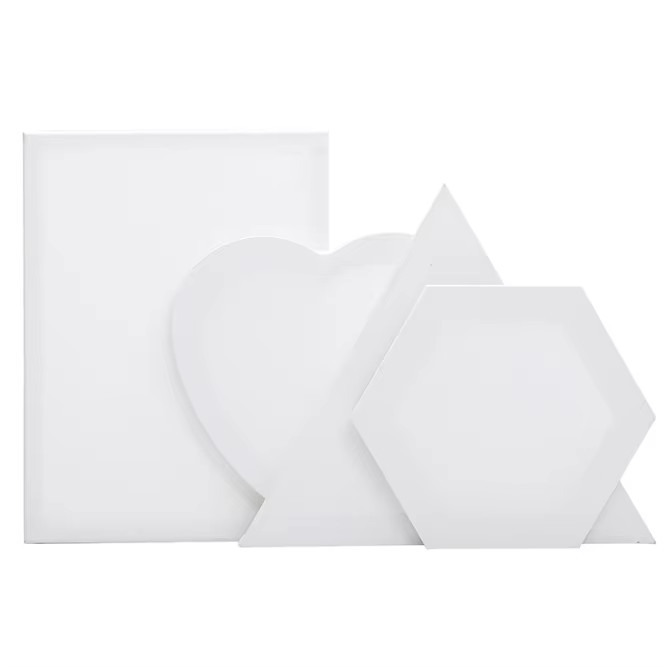 Triangle Shaped Blank Stretched Canvas 280G Cotton Stretched Artist Canvas For Painting