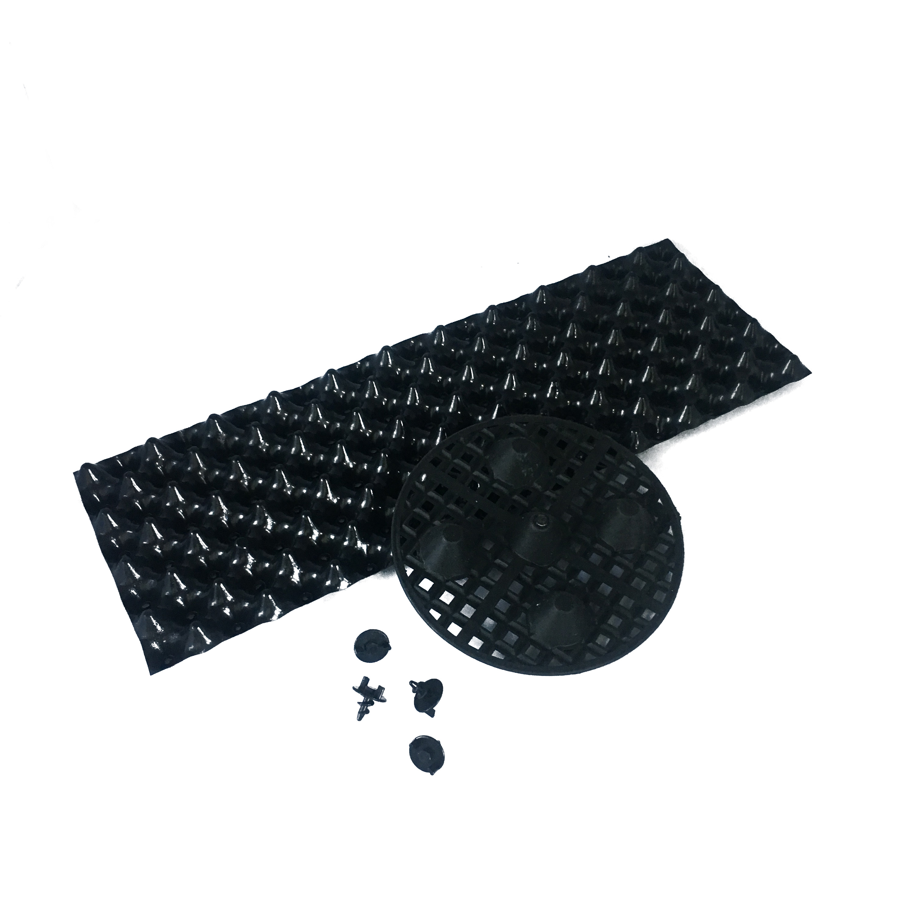 20cm Dia 0.7mm PVC Plastic Not Coated Degradable Polymers Black