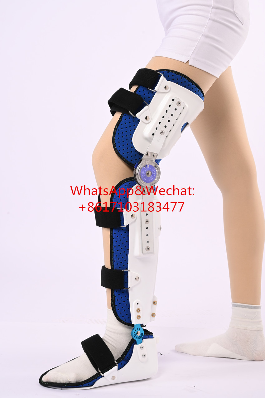 Knee Immobilizer Adjustable KAFO Orthopedic Knee Ankle Foot Orthosis