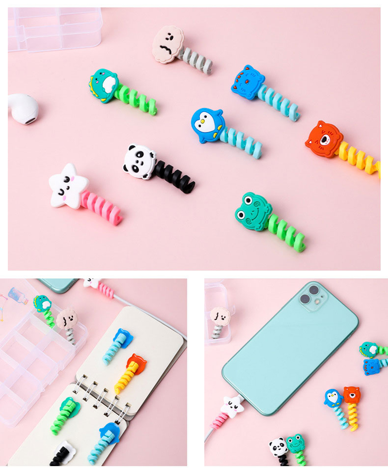2.5*4.5cm Silicone USB Cable Protector Earphone Electrical Cable Accessories