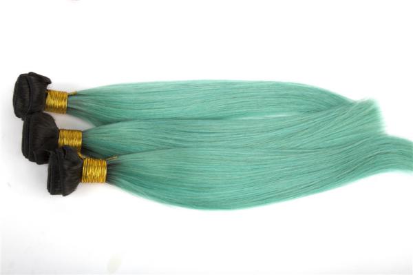 Straight human hair weft 1b light blue ombre color hair beauty ombre hair