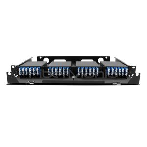Rack Mount 4xMTP/MPO to LC Duplex Fiber Patch Panel with 120 Fibers and 1.2mm