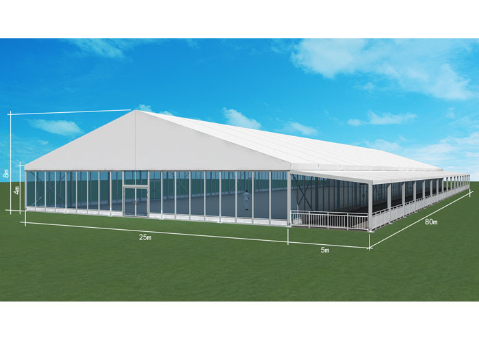 PVC Textile Waterproof 60m Clear Roof Wedding Tent