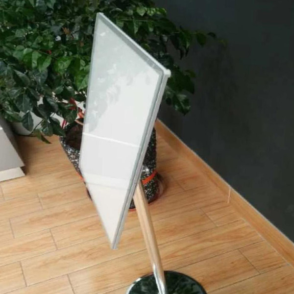 Stainless Steel Material LED Light Box Display Stand Rectangle Shape