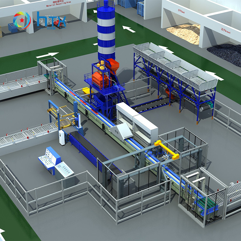New Automatic Concrete Paver Production Line Road Edge Stone Making Machine