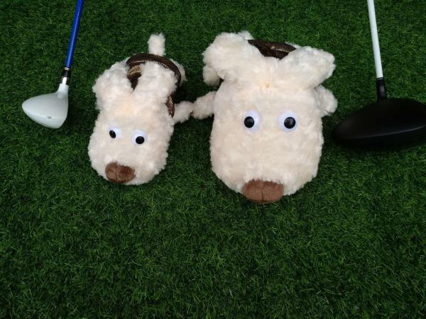 golf head cover , dog head cover , animal head cover , plush head cover , driver