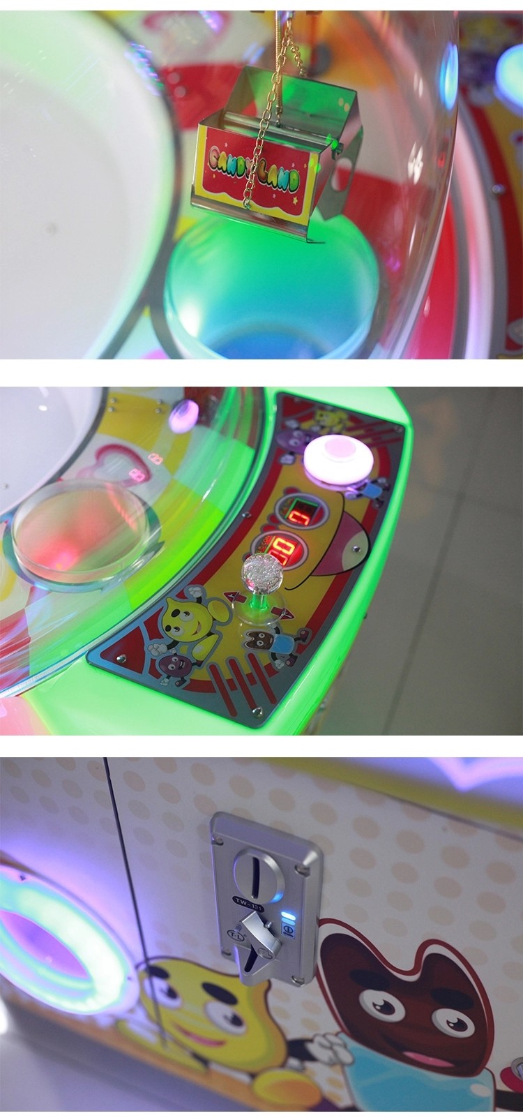Sweet Land 4 Gift Vending Machine Coin Operated Candy Crane Electronic