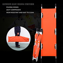 Blue Aluminum Alloy Folding Stretcher Manual Foldable Canvas Stretcher