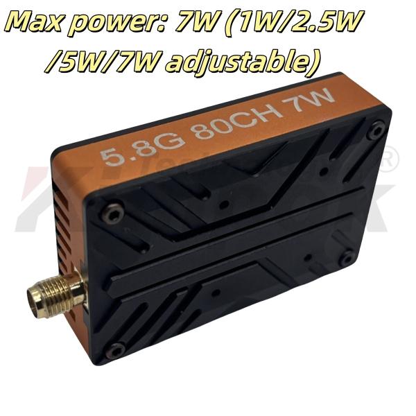 Quality 7W 5.8GHz 80CH FPV Video Transmitter High Power Long Range VTX for Racing for sale