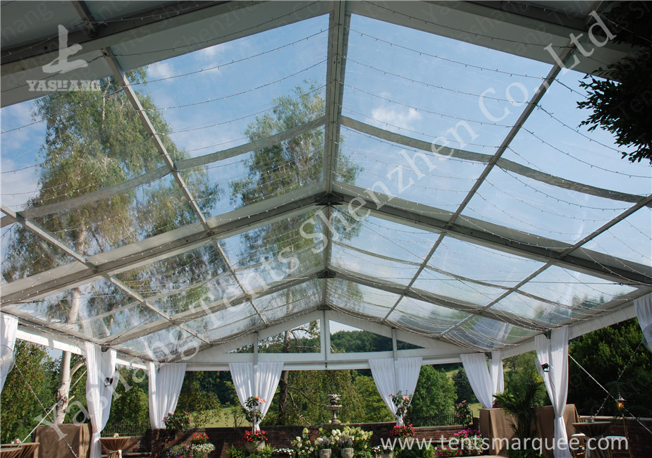 Clear Top / Wall Cover Hard Aluminum Alloy Frame Wedding Tent Water Resistant