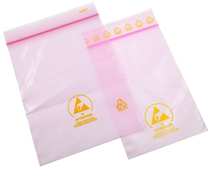 Vacuum Anti Static ESD Shielding Bags Zipper Top For PCB