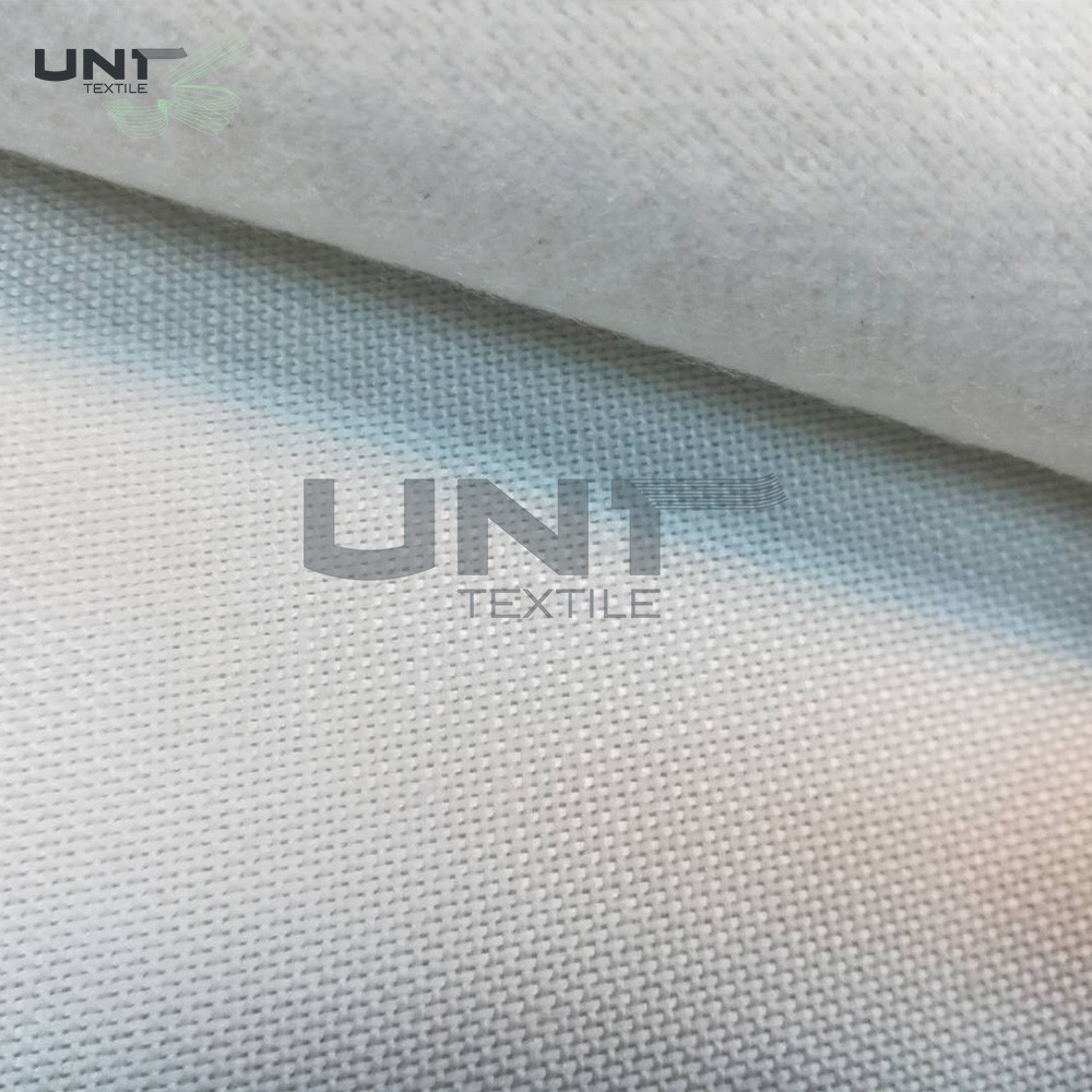 Fusible Woven Clothing Tie Interlining Fabric Brushed Plain Weave