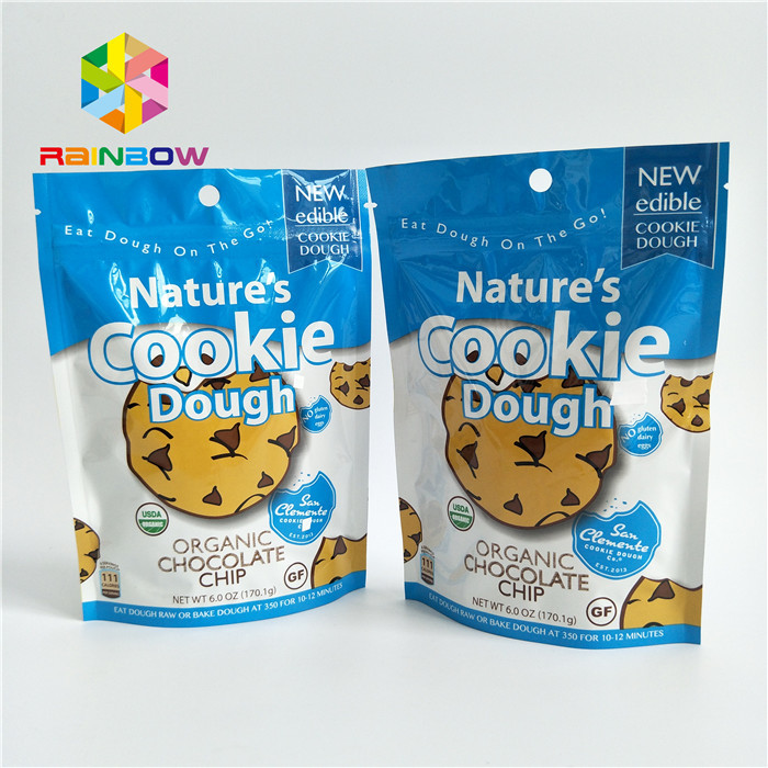 k Snack Bag Packaging Aluminum Foil Stand Up Bag For Packing Coffee Nuts Cookies Chesee