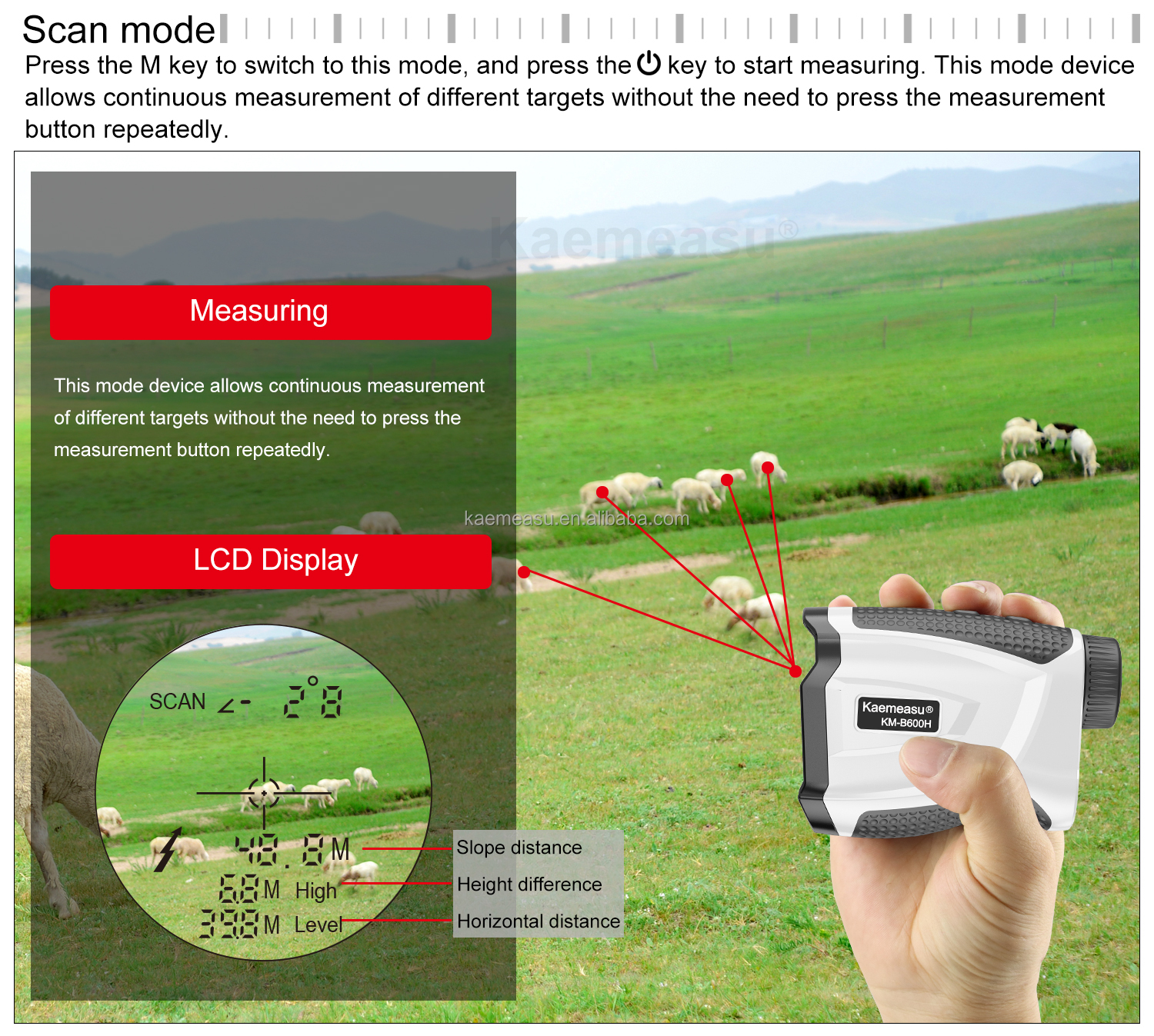 Telescope Golf Rangefinder Laser Distance Meter Hunting Rangefinder Laser Golf Rangefinder