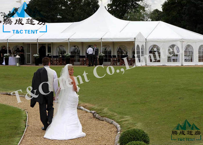 White Red Color Outdoor Party Canopy , Event Tent Rental For Guest Catering