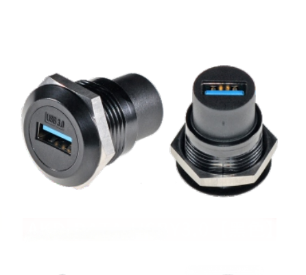 USB 3.0 Zinc Alloy Round Data Connector Dustproof Audio Data Connection for Industrial Electronics Accessories