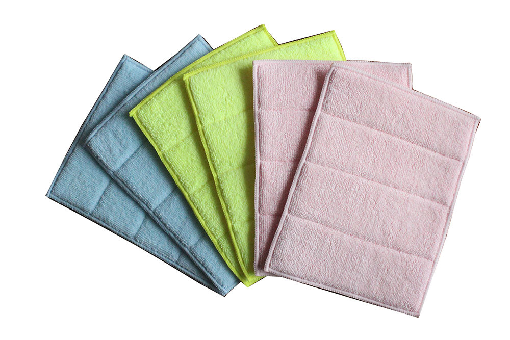 Scrub Sponge For Dishes 17x23cm Microfiber Lint Free Microfiber Cleaning Pad