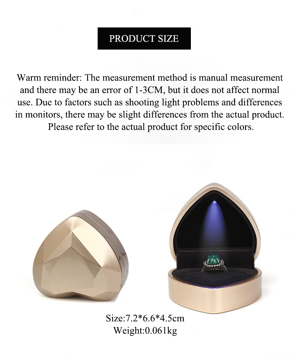 LED Light Rings Jewelry Box Customizable Jewelry Gift Packaging Box