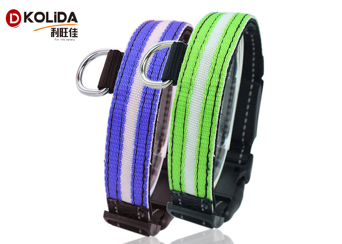 Night Safety Flashing Nylon LED Dog Collar Glow In The Dark Dog Leash