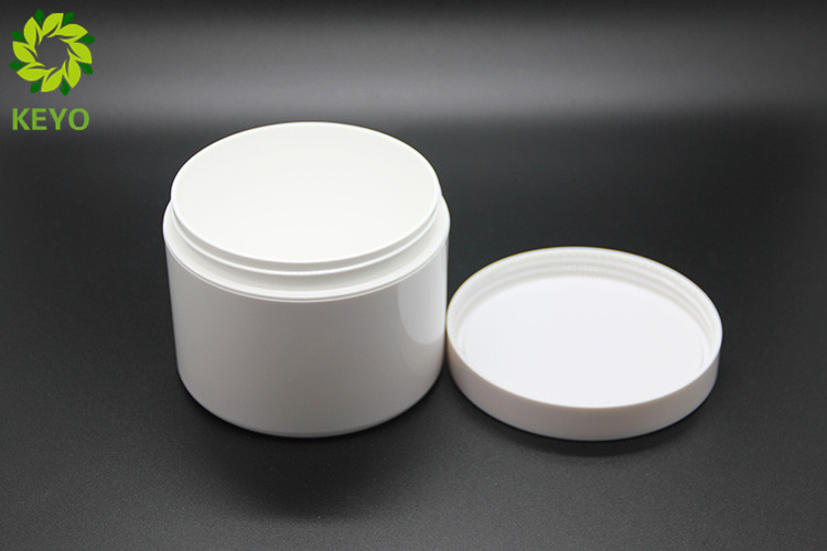 White PET Plastic Body Butter Jars 300g Round Shape Wide Mouth Type