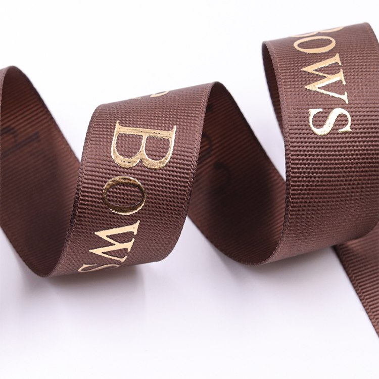 Hot Stamping Personalised Printed Ribbon Solid Color With OEM Services