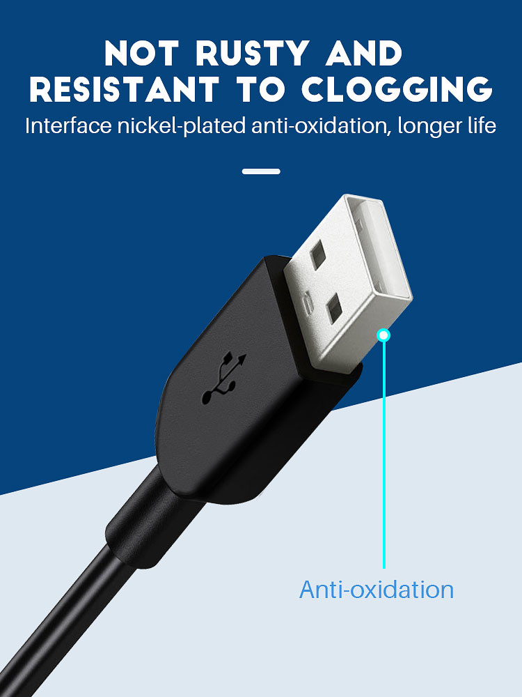 3A USB Data Extension Cable 1M USB 2.0 Male To Female Extension Cable