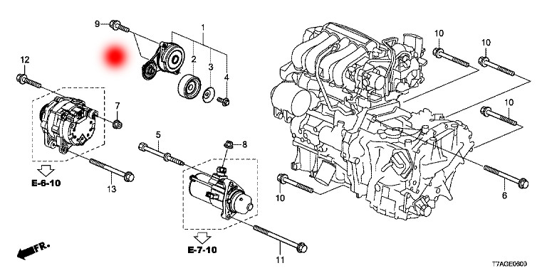 OEM 31170-5R7-A11 311705R0003 BELT TENSIONER FOR HONDA HR-V(RU)1.5I-VTEC(RU1)