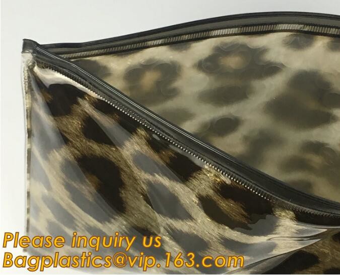 Plastic Bag OEM Custom PVC Loop Handle Image Printed Plastic Shopping Bag,Promotional Clear Waterproof Plastic Cosmetic