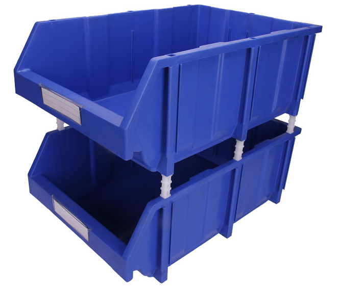 Stackable Warehouse Storage Crates Plastic Shelf Bin Boxes For Part Bins Heavy