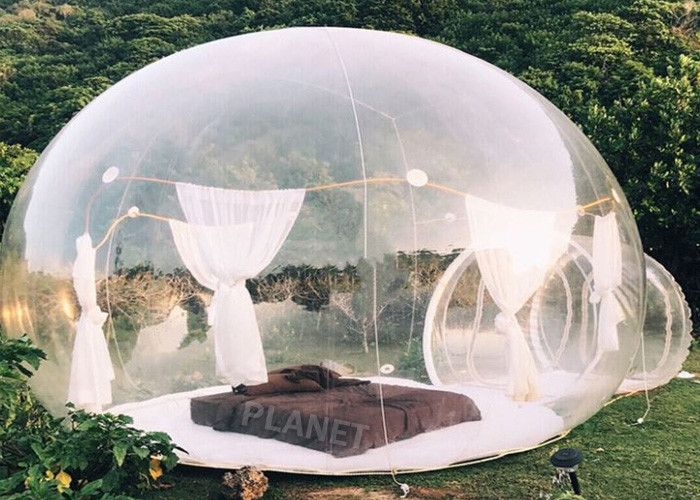 0.8mm clear PVC Inflatable Bubble Tent with 2m tunnel