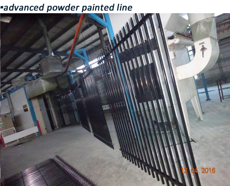 ASO factory wholesale garrison fencing in black steel angle iron fence