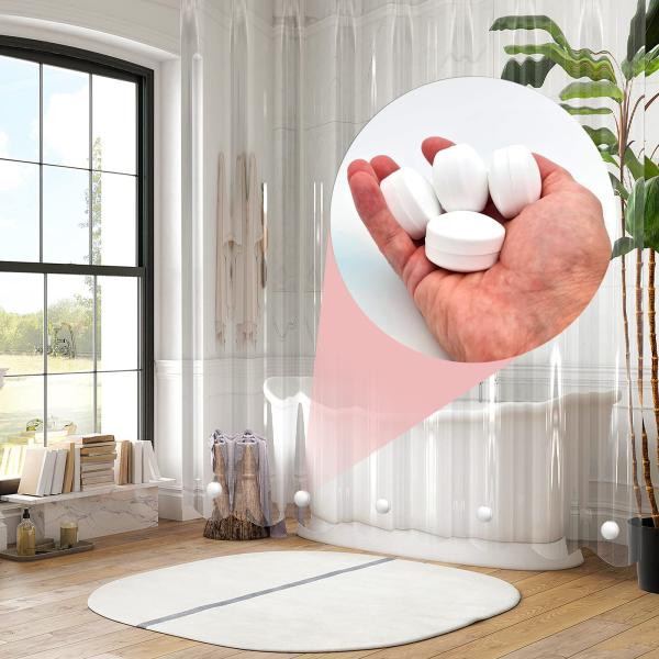 Customized Magnetic Curtain Weights with D40*15 mm Ferrite Magnet and Rubber