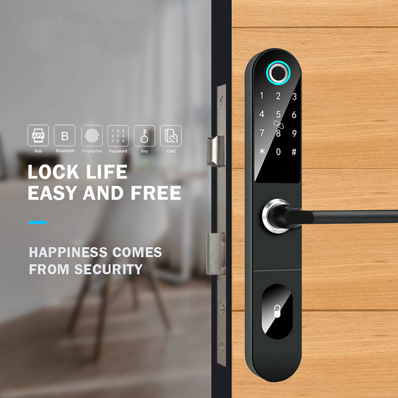 Slim Mortise Smart Fingerprint Door Lock 4xAAA Alkaline Battery TT APP