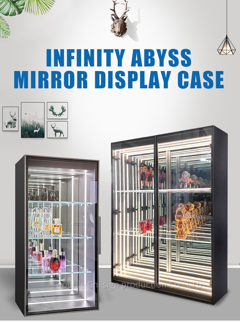 High Brightness LED Light Source Customized Infinity Illusion Mirror Display Case