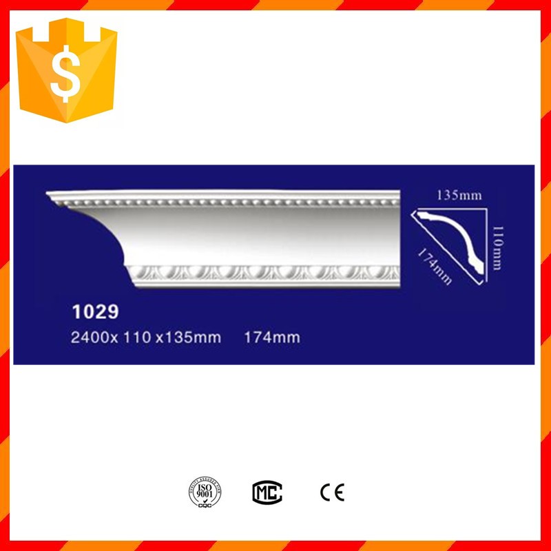 Easily installation crown PU ceiling moulding for hotel decoration