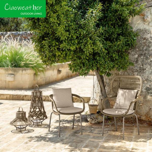 Outdoor Restaurant Furniture Rattan Wicker Garden Set for Balcony Patio Space