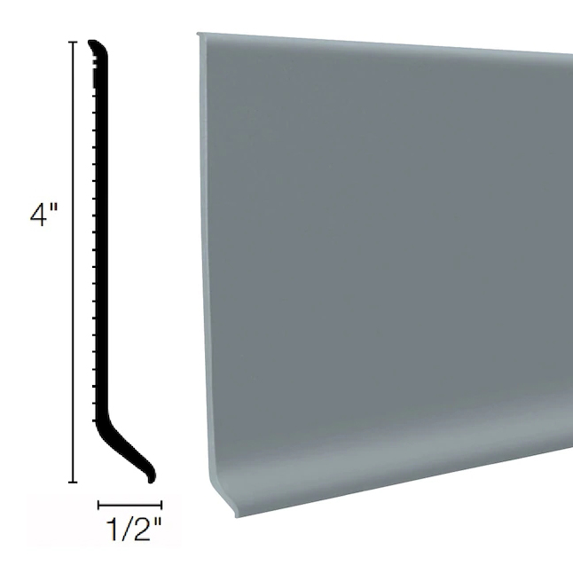 4" Wide x 0.08" Thick Almond Vinyl Cove Wall Base with 30% Deposit Payment Term