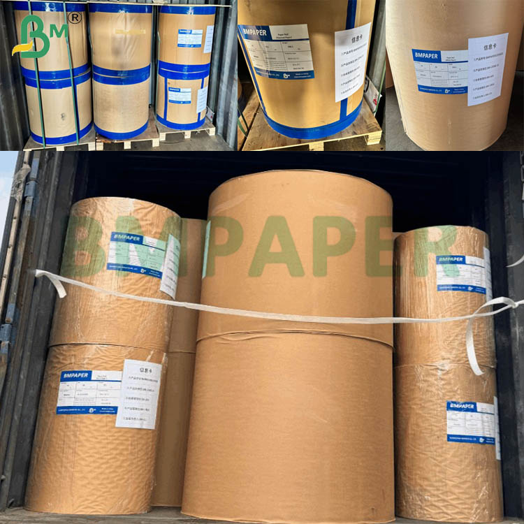 55gsm BPA-Free Thermal Coating Paper Jumbo Roll Natural / High White 790mm 860mm 