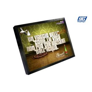 China Fiberboard Easy Mounting Desk Top Graphic Holder Black Aluminum Frame on sale