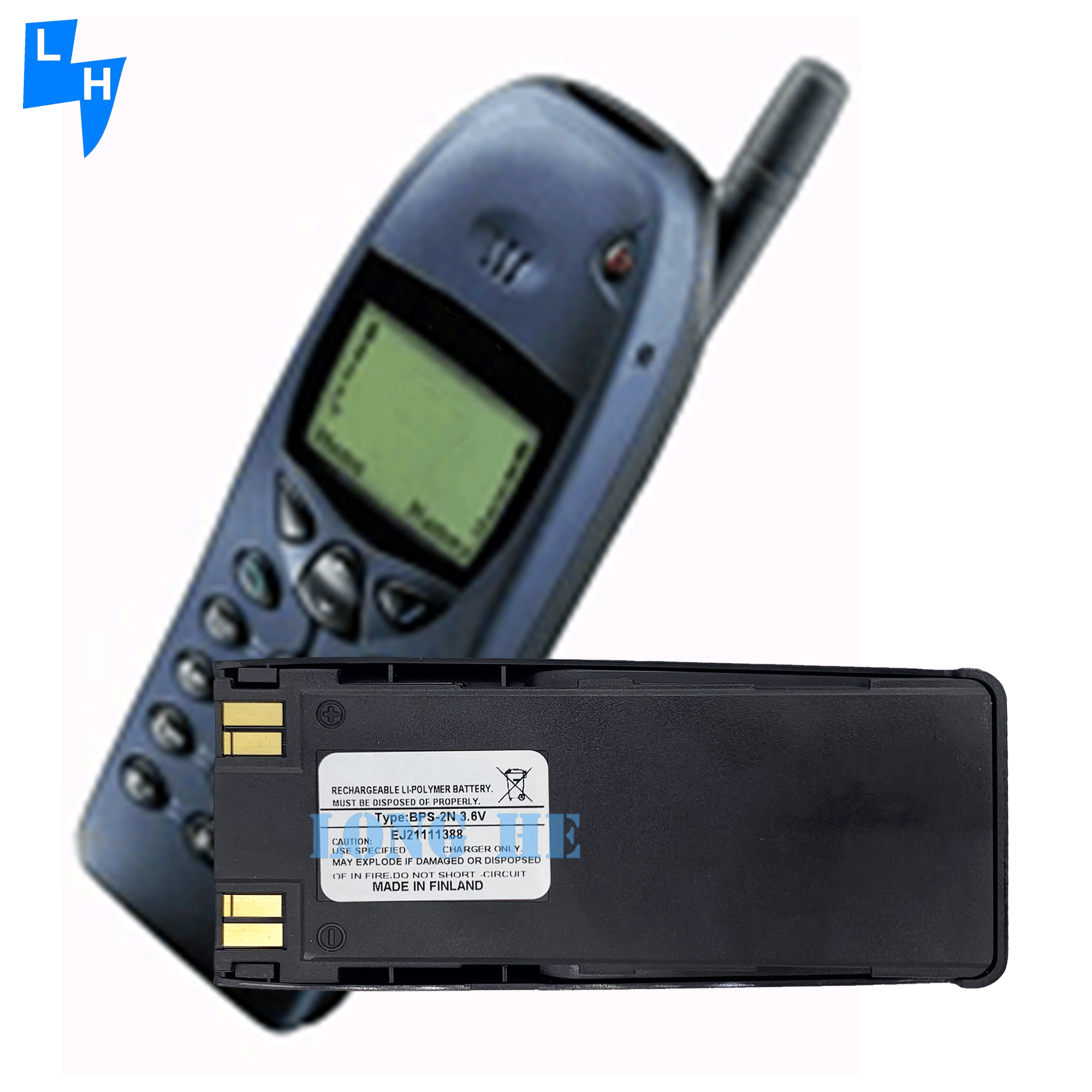 Black High Capacity Battery BPS-2N For Nokia 6110 6150 6310I 7110 BLS-2N BMS-2S Battery