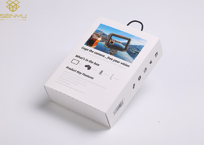 Environmental White Lens Support Paper Box Packaging For Camera Parts