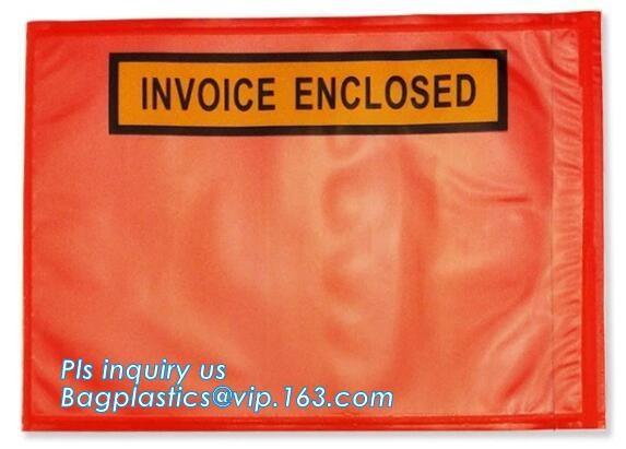 PP film 178*140mm invoice enclosed packing list envelopes, DHL Shipping pockets for waybill, A4 size plastic packing lis