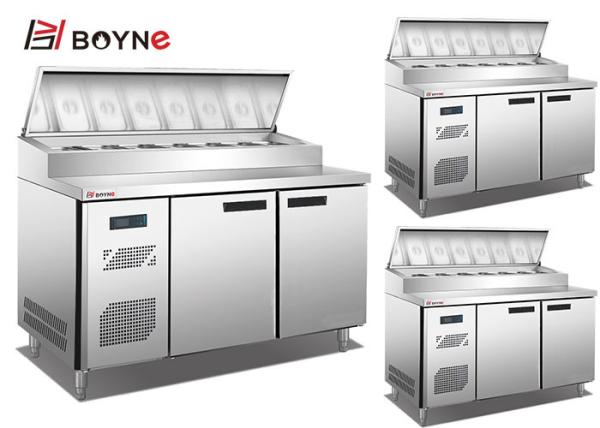Air Cooled Pizza Table Commercial Kitchen Equipment Pizza Work Table With