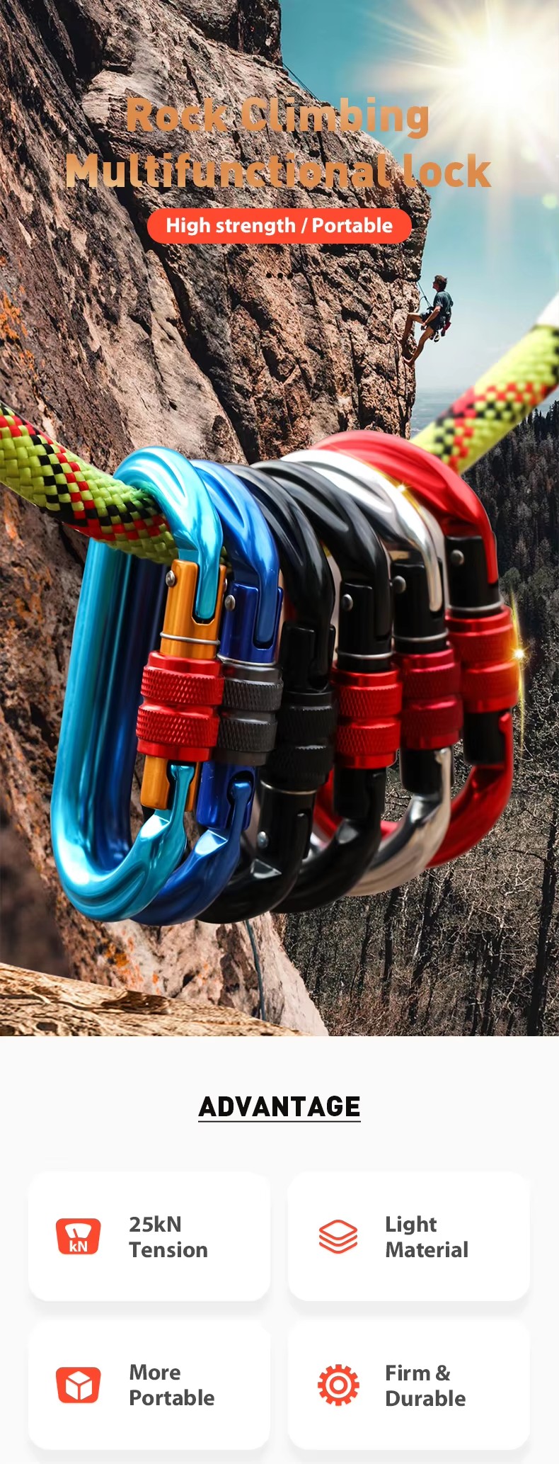 Climbing Hook Anti Slip Design Promotes Safety Perfect For Outdoor Sports Ideal For Beginner Climbers