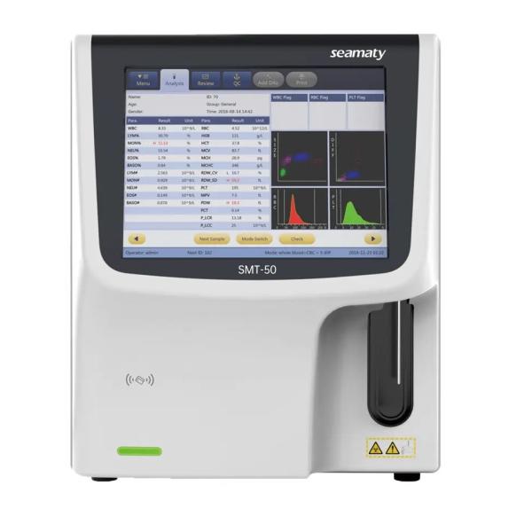 Quality 5 Part Automated Hematology Analyzer Full Blood Count Machine Unclog 60 Samples Per Hour for sale