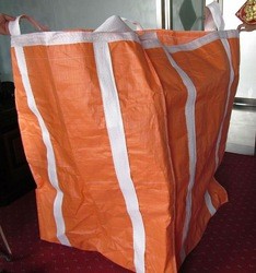  Two Ton Loading Orange Big Bag FIBC With Four Loops 10'' High / Fully Belted Manufactures