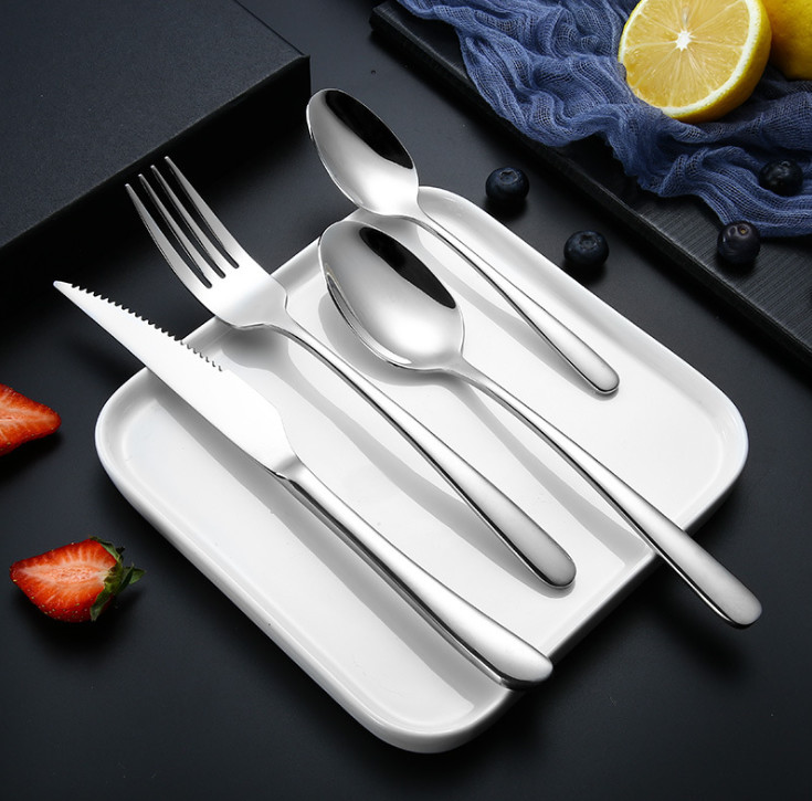 Elegant Design Stainless Steel Cutlery High-Grade Banquet Tableware Flatware Kitchen Household