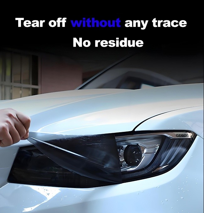TPU Car Headlight Film Hydrophobic Anti Scratch Car Wrap Film Automobile Tail Lamp Film