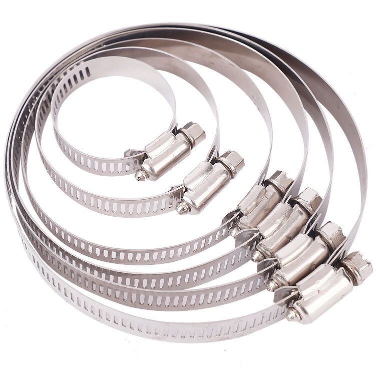 Polishing Finish Stainless Steel Hose Clips for Large Size American Style Spring Hose